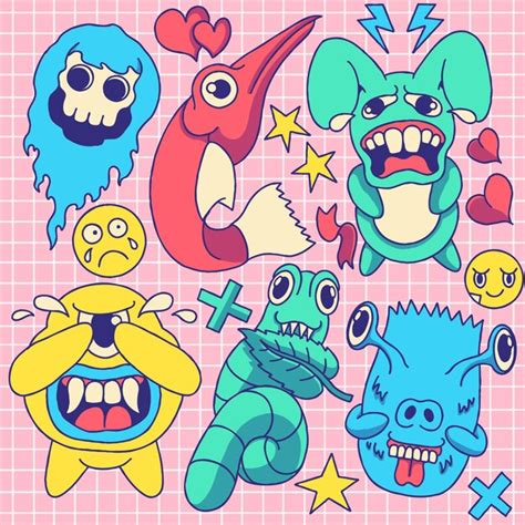 Premium Vector Cute Monster Sticker