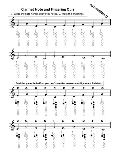 Free Printable Clarinet Fingering Charts Pdf Altissimo