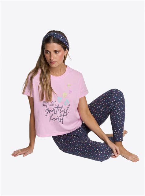 Ripley Pijama Mujer Index Print Conjunto