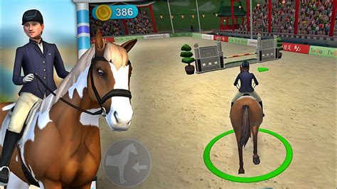 Springreiten 🐎 Pferde Reit-Spiel (Tivola) 🐎 Kinderspiele Stars - YouTube