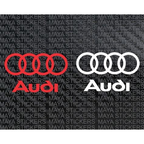 Audi rings logo stickers and decals