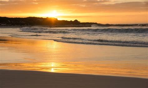 Beach Sunset Near Cape Town Stock Photo - Image of waves, sandy: 42043556