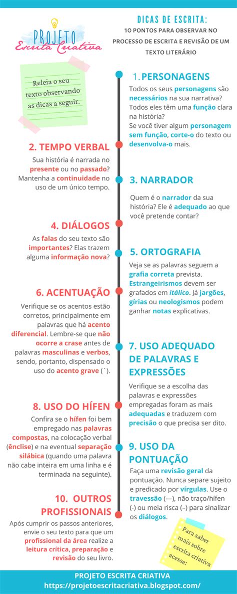 Dicas De Escrita 10 Pontos Para Observar No Processo De Escrita E