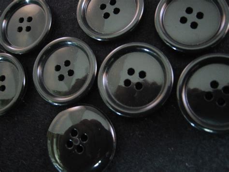 Black Buttons. Large Black Buttons. Shiny 4 Hole Size is 13/16 20mm Lot of 6 - Etsy