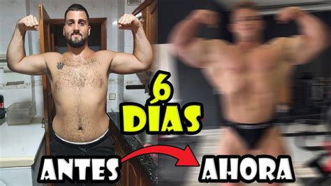 MI CAMBIO FISICO EN SOLO 6 DÍAS ENTRENANDO Y SIN DIETAS IMPRESIONANTE