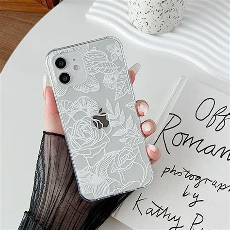 Xizyo Transparente Tpu Coque Pour Iphone Pouces Mignon Fleur De