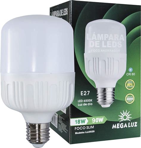 Mega Luz S18W01 Foco Led Ahorrador Reduce el consumo Diseño compacto