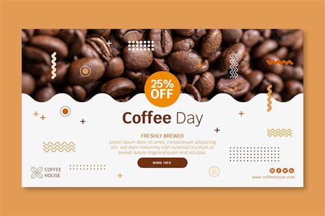 Premium Vector | Banner for coffee shop