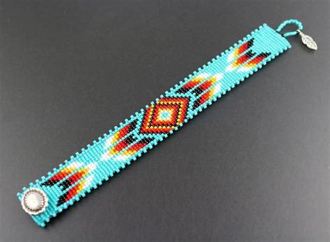 Feathers Native American Inspired Miyuki Delica Seed Etsy Loom