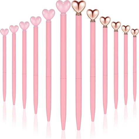 Amazon Xihircd Pcs Heart Shaped Ballpoint Pen Cute Metal