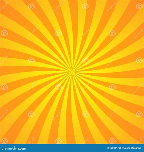 Sun Rays Background Orange Yellow Radiate Sun Beam Burst Effect