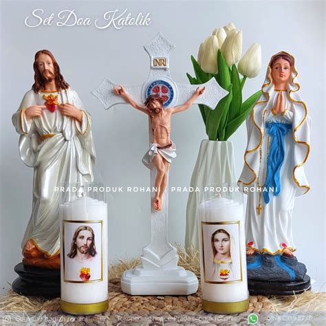 Jual Set Doa Katolik Paket Doa Patung Yesus Patung Bunda Maria Salib