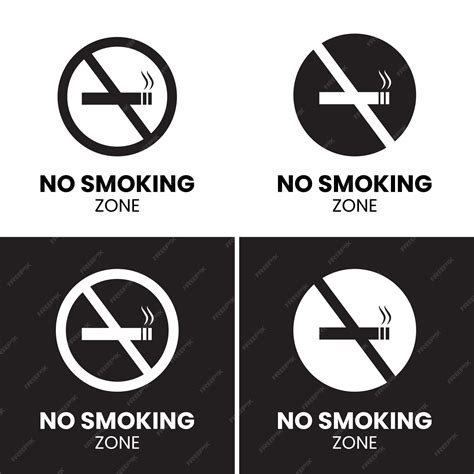 Premium Vector Vector No Smoking Zone Sign