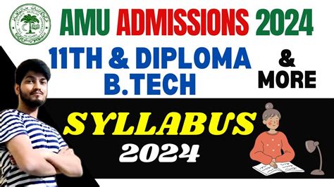 AMU Entrance Exam Syllabus 2024 AMU Class 11 Admission Form 2024 25