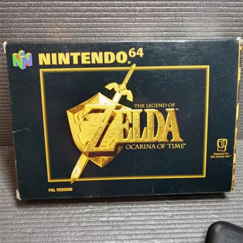 NINTENDO N64 THE Legend of Zelda Ocarina of Time PAL boîte avec manuel