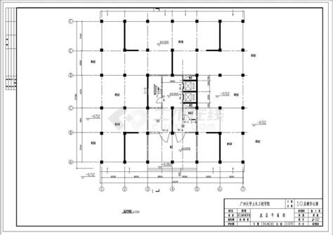 10层框架剪力墙公寓建筑设计cad施工图公寓楼土木在线