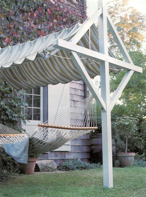 Canopy Clothesline With Hammock Added Martha Stewart Living April 2000 Backyard Hammock