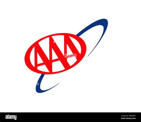 American Automobile Association Rotated Logo White Background Stock