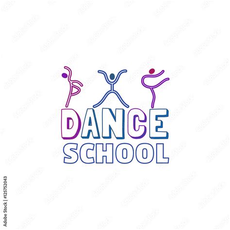 Dance Icon Concept Ballet Studio Logo Design Template Fitness Dance