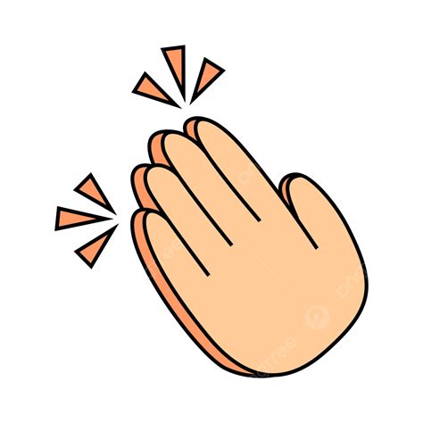 Clap Hands Vector Hd PNG Images, Clapping Hand Emoji, Clap, Hand, Emoji ...