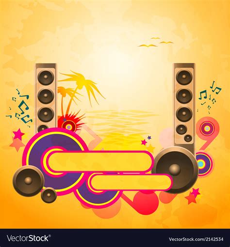 Disco Dance Tropical Music Background Royalty Free Vector