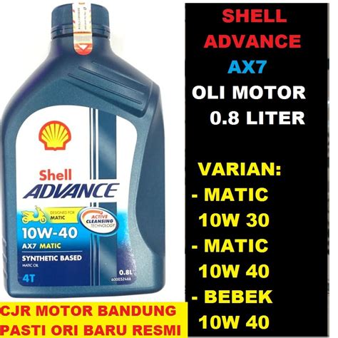 Jual Oli Motor Shell Advance Ax L Scooter Matic Bebek Ori Baru