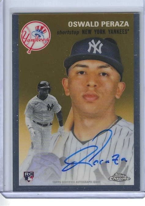 Topps Chrome Platinum Cpa Op Oswald Peraza Rc On Card Auto New