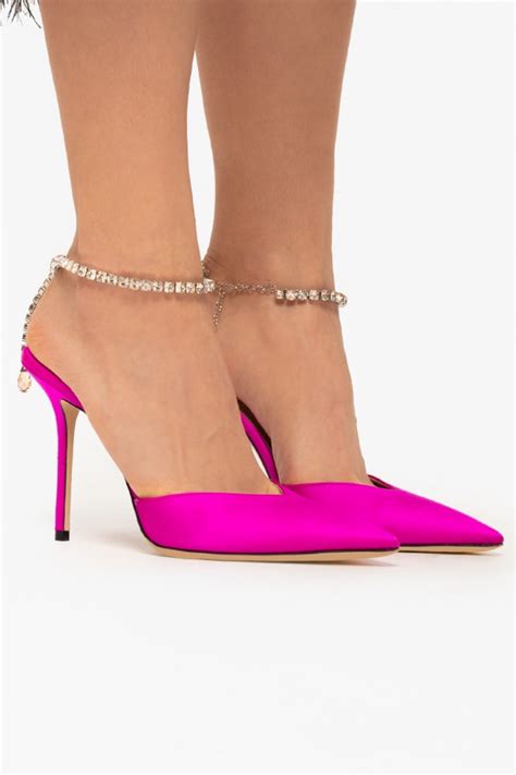 Pink ‘saeda 100 Stiletto Pumps Jimmy Choo Vitkac Gb