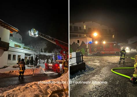 Biberwier Fassadenbrand Bei Hotel Von Brandmeldeanlage Entdeckt Di