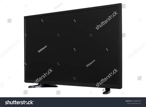 Frontal View Widescreen Internet Tv Monitor Stock Photo