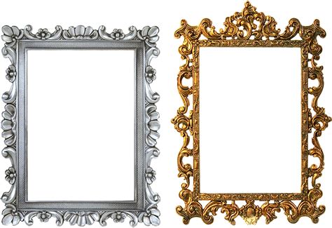 Frame Carved Gold Silver Frame Png Image Gold Frames Design Png