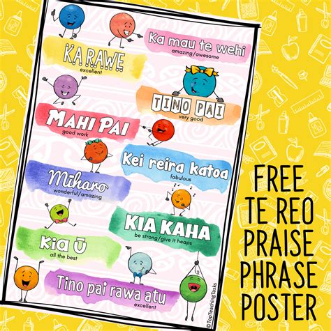 Te Reo Praise Phrase Free Resource Top Teaching Tasks