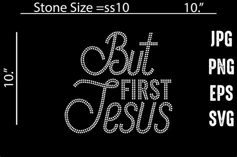 But First Jesus Rhinestone Template Graphic By Mrumu Creative Fabrica