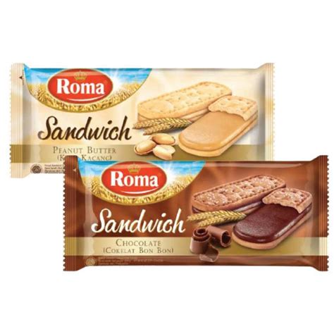 Jual Pcs Roma Sandwich Chocolate Dan Kacang 189gram Shopee Indonesia