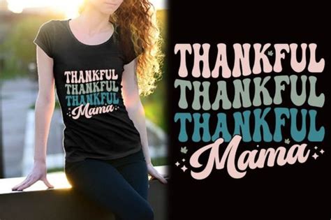 Thankful Mama Retro T Shirt Design Graphic By Creative T Shirt Design