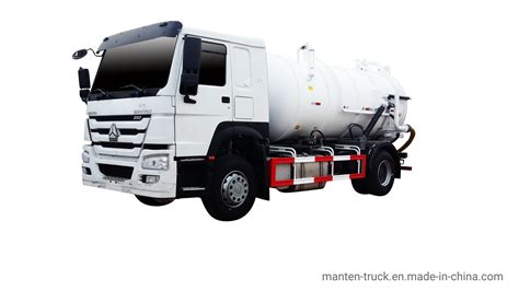 10 Cubic Meter Vacuum Tanker Sinotruk HOWO 12 000 Liters Sludge Sewer