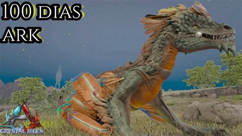 SOBREVIVI 100 DIAS EN ARK CRYSTAL ISLES EL PODER DEL ROCK DRAKE ES