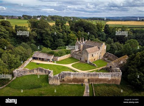 Aerial Shot Of Aydon Castle Northumberland Stock Photo Alamy