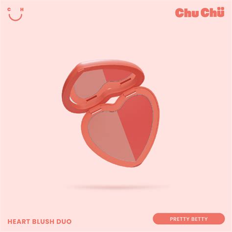 Chu Chu Beauty Heart Blush Duo In Pretty Betty Shopee Philippines