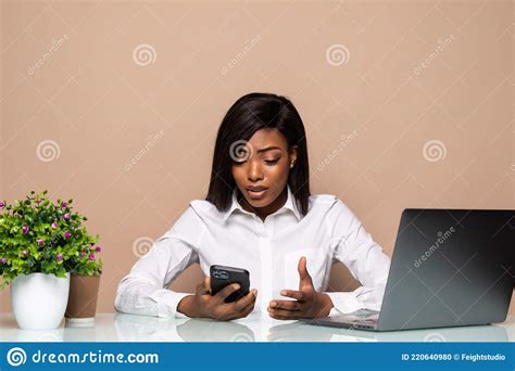 Unhappy African American Woman Reading Bad News Angry Girl Reading Bad