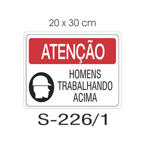 Placa De Sinaliza O Aten O Homens Trabalhando Acima X