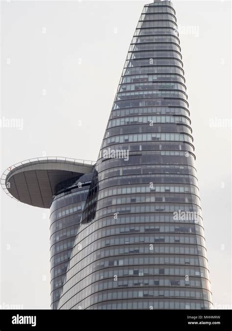 The Bitexco Financial Tower, a modern skyscraper which is noted for it's cantilevered helipad ...