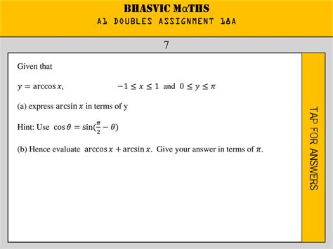 Express Arcsin X In Terms Of Y