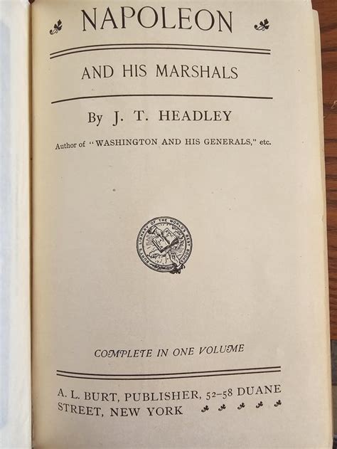 Book Napoleon And His Marshals Rnapoleon