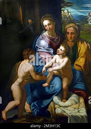 La Sainte famille avec Sainte Élisabeth et l enfant Saint Jean Baptiste