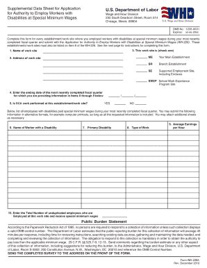 Fillable Online Reginfo Supplemental Data Sheet For Application For