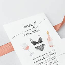 Ros And Lingerie Bridal Shower Invitation Zazzle