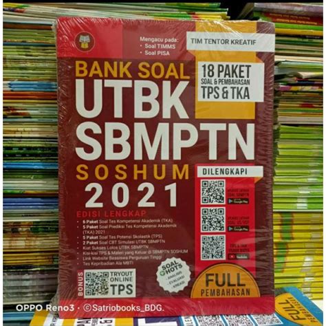 Jual Buku Original Bank Soal Utbk Sbmptn Soshum 2021 Tim Tentor