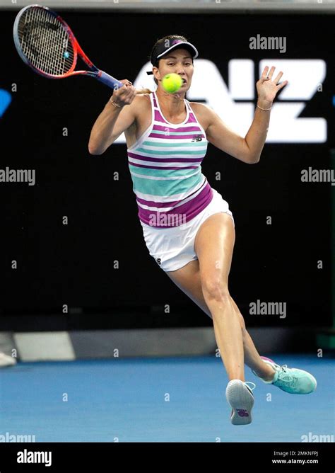 United States' Danielle Collins makes a forehand return to France's ...