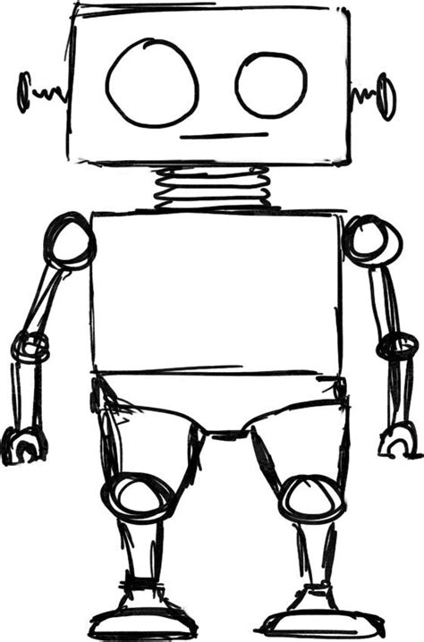 Simple Robot Outline - ClipArt Best